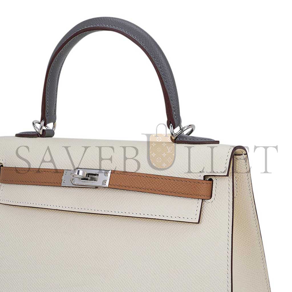 HERMÈS EPSOM KELLY 25 HARDWARE (25*17*7cm) 